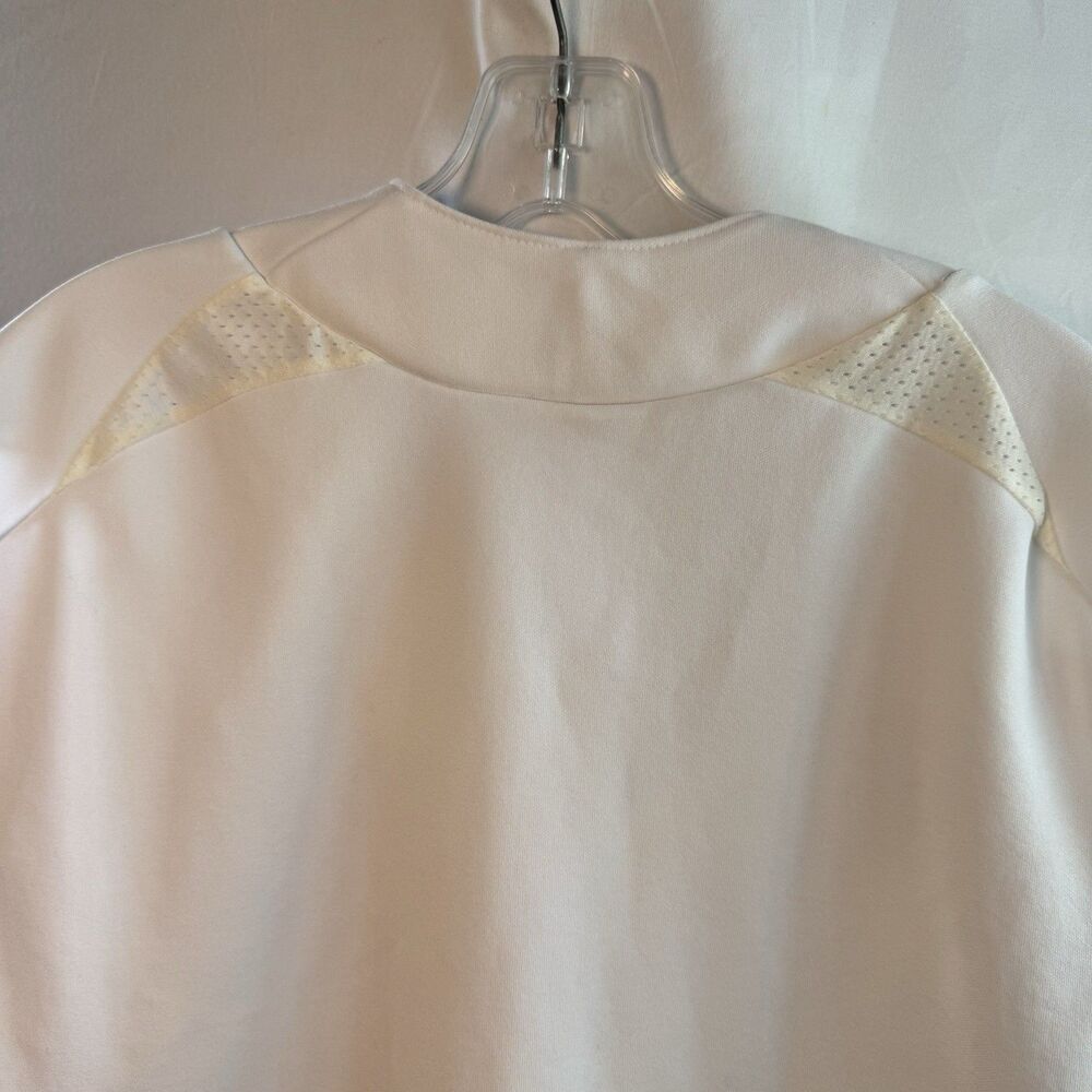 Adidas Men's Sleeveless Medium White Baseball Shirt Jersey Button Front - Picture 4 of 8